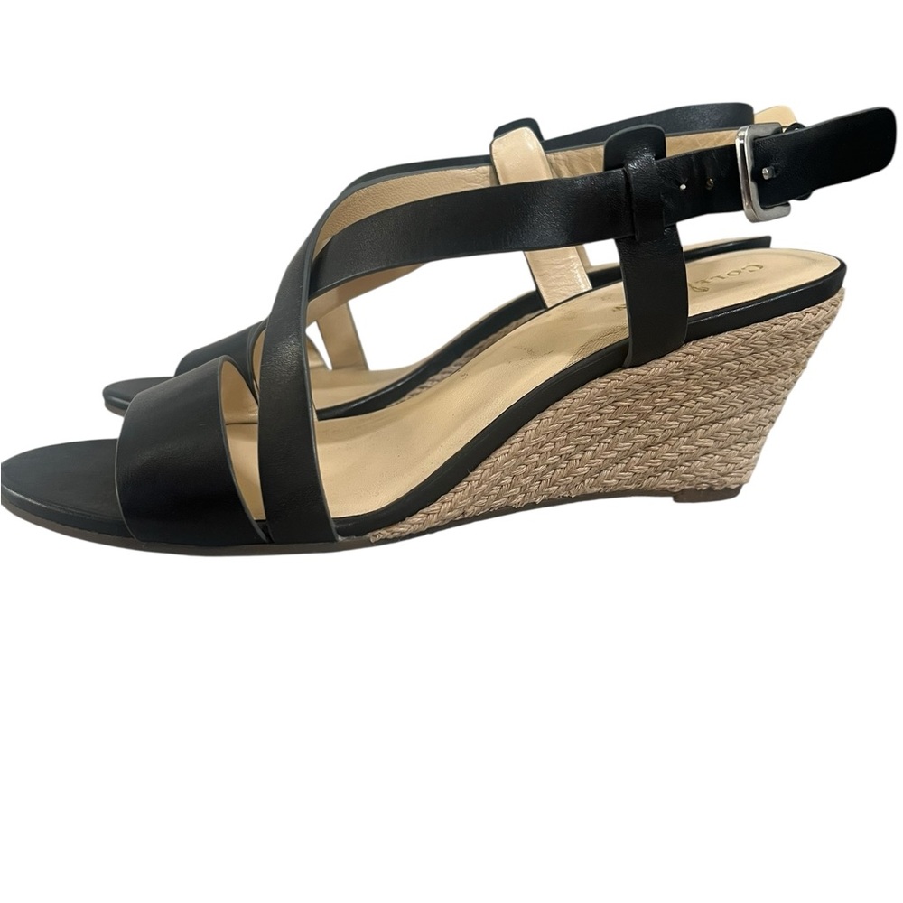 Cole Haan Black Taylor Wedge Sandals - Picture 2 of 9